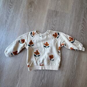 Zara Flower Sweatshirt - Size 1.5 yrs